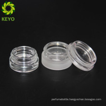 Airtight white cosmetic frosted glass jar for lip balm